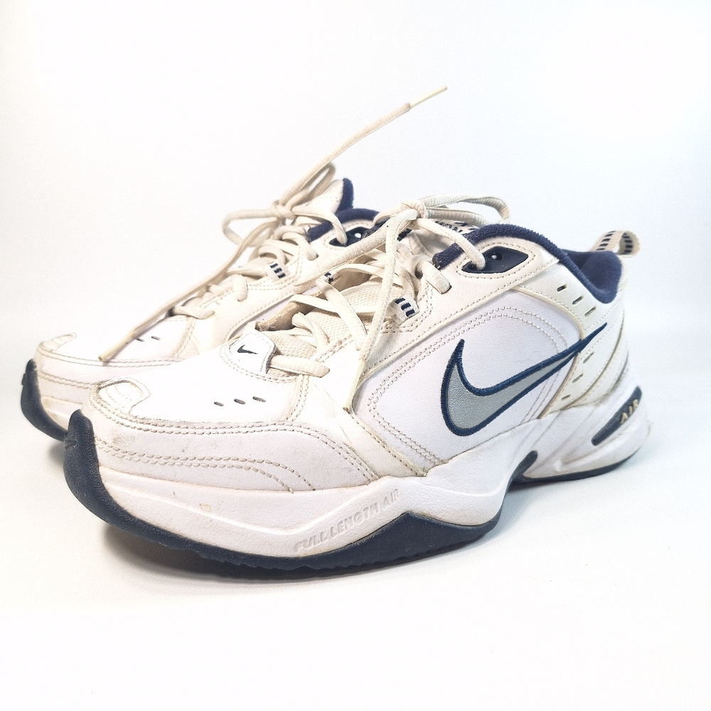 Nike Monarch Shoes Sneakers White / Blue Silver Swoosh 432361-102 Size 8 - Picture 2 of 13